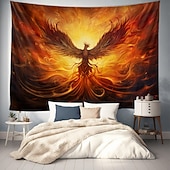 billige dyretepper-phenix dyr hengende billedvev veggkunst stor billedvev veggmaleri dekor fotografi bakteppe teppe gardin hjem soverom stue dekorasjon