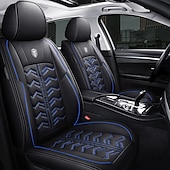 baratos Capas para bancos de automóveis-Almofada de carro starfire capa de assento de couro integral universal de quatro estações cobertura de assento completa cobertura de assento de automóvel de alta qualidade especial capa de assento