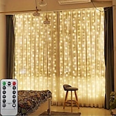 levne USB String světla-Světelné řetězy 100/200/300 LED diody 1 sada Teplá bílá Bílá Červená Okno / Závěs / Rampouch světla Dovolená 5 V