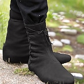 levne obuv-Vinobraní Středověké Renesanční Boty Ploché jazzové boty Turn Shoes Pirát Viking Ranger Lukostřelba Jednobarevné Pánské Unisex Keltské Pirát Fantazie předvečer Všech svatých Karneval Výkon LARP Ren