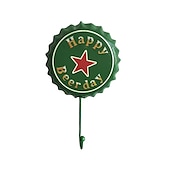 billiga väggdekor i metall-1 st retro metallkrokar ölflaskkork mönster vattentäta hängkrokar perfekta för rum kök verandadörr &amp; hem förbättring utomhusinredning 10x16cm/4&#039;&#039;x6.3&#039;&#039;