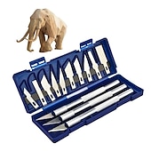 cheap Hand Tools-13Pcs Carving Knife Craft Sculpture Paper Cutting Blade Precision Engraving Cutter Non-Slip Hand Tool DIY Art Hobby Repair Set