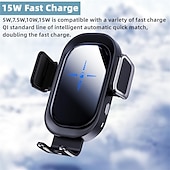 お買い得  車用充電器-ケーブル付きカーチャージャー 15 W 出力電力 1ポート 車載充電器 高速ワイヤレス充電 ユニバーサル 複数のデバイスの場合 用途 ワイヤレス充電対応デバイスと互換性があります