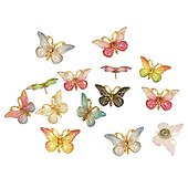 cheap Wall Accents-30pcs Stereoscopic 3D Simulation Butterfly Pushpins Creative Pushpins Decorative Flowers Cork Board Nails For Bulletin Boards, Photos, Wall Charts School Supplies And Accessories