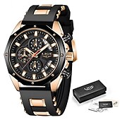 cheap Quartz Watches-LIGE Mens Watch Quartz Watches for Men Steel Band Men&#039;s Analog Quartz Multifunctional Sports Wristwatch Men Date Business Casual Waterproof Quartz Watch