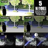 economico torce tattiche-xph70 faro da lavoro a led più luminoso zoomabile impermeabile 90 regolabile 5 modalità lampada frontale leggera per cappello duro da campeggio per adulti cacciaesplorazioneesplorazione
