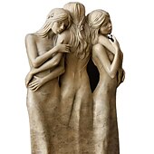 cheap Statues-Three Goddess Embracing Statue, Handmade Resin Goddess Figurine Decor, Modern Statue for Home Living Room Office Decor, for Women