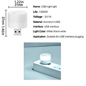 Недорогие USB-концентраторы-1 шт. энергосберегающая лампа с мини-USB-разъемом — светодиодный ночник для ноутбука, настольного компьютера, ноутбука и блока питания — защита глаз и совместимость с 5 В/1 А