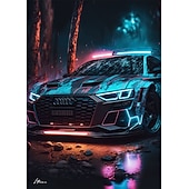 baratos Até 30 $-Estampado Impressões em tela enrolada - Carro Moderno Impressões de arte