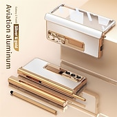 abordables Carcasas Samsung-teléfono Funda Para Samsung galaxia Plegado en Z 6 Z Fold 5 Z Fold 4 Z Fold 3 Funda Trasera con Soporte y protector de pantalla Portalápiz Aleación de aluminio