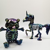 economico Decorazioni Appese e da Tavolo per Halloween-decorazione di Halloween scheletro di unicorno ossa di plastica con scheletro prop scena spettrale interna / esterna bomboniere