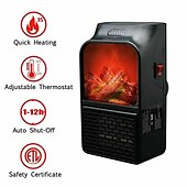 cheap Heating Equipment-Mini Electric Fan Heater Portable Plug-in Wall Ceramic Heater Air Heating Winter Room Warmer Thermostat Remote Control 400W PTC