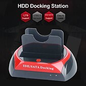 cheap Computer Peripherals-Dual-disk New And Old Dual-use Serial And Parallel Port Mobile Hard Drive Dock 2.5  3.5 Inch Multifunctional Ide Mechanical Sata Universal