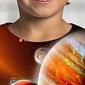 voordelige Jongens 3D Visie &amp; Geometrie-Jongens 3D Grafisch Heelal Ruimte T-shirt Lange mouw 3D-afdrukken Zomer Lente Herfst Sport Modieus Streetwear Kinderen 3-12 jaar Buiten Casual Dagelijks Normale pasvorm