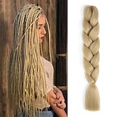 cheap Crochet Hair-Jumbo Braids Crochet Braids Hair Extension Three Tone Ombre Color Rainbow Jumbo Braiding For Twist Braiding Jumbo Box Braiding Hair 1pc/3pcs/5pcs