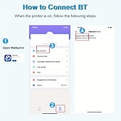 זול ציוד לציור, ציור ואמנות-מיני כיס מדפסת bluetooth תמונה תמונה hd תווית תלמיד נייר תרמי תלמיד שאלה שגויה מיני מדפסת ניידת ללמידה