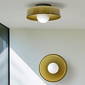 cheap Flush Mounts &amp; Semi Flush Mounts-Lightinthebox LED Ceiling Light Wall Light Indoor 1-Light 25cm Glass Shapes Flush Mount Lights SCeilling Light for Corridor Porch Bar Creative Loft Balcony Lamps Olive Green White Yellow 110-240V