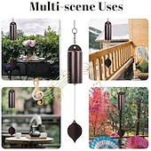 economico Hangings da parete all&#039;aperto-la campana della serenità della risonanza profonda, il campanello a vento eroico, la decorazione del giardino con campanelli a vento all&#039;aperto, campanelli a vento con foglie di metallo retrò