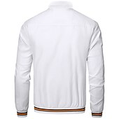 economico Giubbotti Casual-Per uomo Giacca Leggera Giacca Estiva Giacca a vento Giacca di transizione All&#039;aperto Vacanza Caldo Autunno Inverno Semplice Moda Streetwear Collo alla coreana Regolare Nero Bianco Giallo Blu Verde