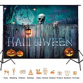 olcso Halloween dekoráció-halloween dekorációk gobelin jack o lámpás tök dekor fal művészet nagy függő gobelin falfestmény dekoráció fénykép háttér takaró függöny otthon hálószoba nappali denevér kísértetház temető