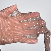 billige Tilbehør til dans-dansetilbehør sokker rhinestone kvinners fest daglig slitasje polyester sexy varme strømper strømpebukse