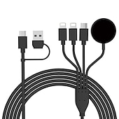 economico Cavetti per cellulari-Cavo di ricarica magnetico per orologio Apple 4 in 2 per orologio Apple / iPhone / Airpods Cavo di ricarica magnetico con serie iwatch se / 8/7/6/5/4/3/2