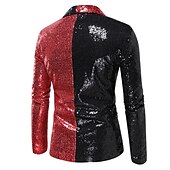 preiswerte Outfits-Retro Vintage Disko 1980er Anzüge &amp; Blazer Disco Pailletten Herren Karnevalskostüm Maskerade Party / Abend Pride Parade Pride-Monat Erwachsene Mantel Hemd Krawatte