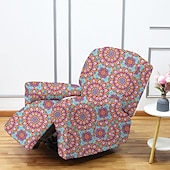 cheap Recliner Chair Cover-Stretch Recliner Covers Recliner Covers 1 Seater Armchair Couch Slipcover with Elastic Loop, Anti-cat Scratch Furniture Protector for Kids, Pets, Dogs, Cats