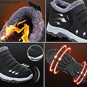 cheap Winter &amp; Snow Boots-Men&#039;s Winter Thermal Waterproof Snow Boots – Slip-On Design with Plush Lining and Anti-Slip Sole for Cold Weather Outdoors