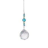 baratos Espanta-espíritos-1 peça suncatcher de cristal, bola de prisma de janela, fabricante de arco-íris, pingente pendurado para casa, jardim, quintal, quarto, varanda, pátio, decoração
