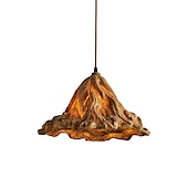 economico Luci a sospensione-lampada a sospensione a led arte in resina lampada a sospensione 21 cm semplice caffetteria ristorante bar lampada a sospensione e26 / 27 sorgente luminosa plafoniera in metallo ferro 1 pz 110-240 v