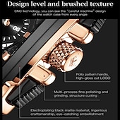 abordables Relojes de Cuarzo-Reloj de cuarzo OLEVS para hombres calendario cronógrafo gran bisel reloj impermeable de cuero genuino