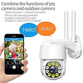 זול מצלמות רשת IP פנימיות-מצלמה אלחוטית wifi ip dome, מצלמת מעקב חיצונית עמידה למים, מצלמה במעגל סגור ir מצלמה לזיהוי תנועה, רשת אודיו דו כיוונית ptz מצלמת אבטחה ביתית לתינוק, חנות, משרד, חיית מחמד, זקן