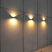  solcellevegglys utendørs hjemmebelysning gatelys balkong atmosfære veggvask spot lys hagetrinn gjerde gårdsplass vanntett landskapslampe