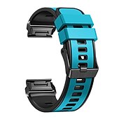 Недорогие Ремешки для часов Garmin-Ремешок для часов для Garmin Fenix 7 7X 6 6X Pro Epix Pro 47mm 51mm Instinct 2X Approach S70 47mm S62 S60 Forerunner 955 945 Epix Marq Descent Quatix 22mm 26mm силиконовый Замена Ремень 22mm 26mm
