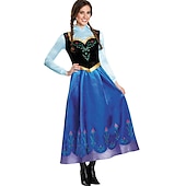 preiswerte Kostüme für Paare und Gruppen-Paare Frozen Prinzessin Anna Prinz Hans Kostüm Märchen Cosplay Kostüm Outfits Herren Damen Film Cosplay Party Cosplay Halloween Karneval Maskerade