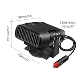 billige biloppvarmingsutstyr-2 i 1 bilvarmer 12v/24v elektrisk kjøling varmevifte bærbar elektrisk tørketrommel frontrute demister defroster vifte bilpynt