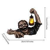 preiswerte Outdoor- &amp; Gartenanzeigen-Gruselige Halloween-Zombie-Handlichtornamente aus Kunstharz für Horrorstatuen und Gartendekorationen