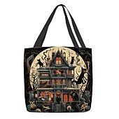 cheap Graphic Print Bags-Women&#039;s Tote Shoulder Bag Canvas Tote Bag Polyester Shopping Daily Print Large Capacity Foldable Lightweight 3D Rainbow