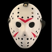 olcso Maszkok-Jason Vorhees Jason Voorhees Maszk Halloween-kellékek Felnőttek Férfi Női Vicces Ijesztő jelmez Mindszentek napja Farsang Könnyű farsangi jelmez