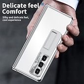 abordables Carcasas Samsung-teléfono Funda Para Samsung galaxia Plegado en Z 6 Z Fold 5 Z Fold 4 Z Fold 3 Funda Trasera con Soporte y protector de pantalla Portalápiz Aleación de aluminio