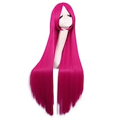 cheap Party Wigs-40 100cm Anime Costume Long Straight Cosplay Wig Party Wig Carnival Cosplay Party Wigs