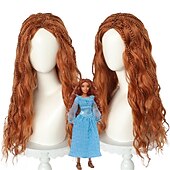 economico Parrucche dei personaggi dei film-la sirenetta 2023 ariel parrucche per feste cosplay parrucche di halloween