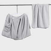 abordables Les serviettes-Serviette de bain pour hommes, serviette de douche, portable pour la maison, douce, absorbante, à séchage rapide, sans perte de cheveux, grande serviette, pour hommes uniquement