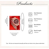 abordables Relojes de Cuarzo-5 unids/set de relojes para mujer, reloj de pulsera de cuero para mujer, reloj de pulsera simple e informal a la moda para mujer y regalo de joyería