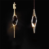 cheap Crystal Wall Lights-Crystal Wall Light Indoor Liner Design 60cm Minimalist Design Wall Sconce, Clear Glass Lampshade Wall Lamp,Decorative Wall Light for Bedroom Living Room Background Wall Lights 110-240V