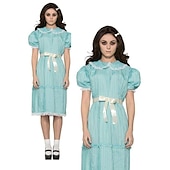 preiswerte Klassischer Horror-Geist Zwillinge Halloween Cosplay Kostüm Maskerade Das Leuchten Cosplay Kinder Erwachsene Damen Halloween Karneval Maskerade Party / Abend Einfache Halloween-Kostüme Verkleiden