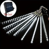 お買い得  ソーラーストリングライト-3M ストリングライト クリスマス流星群ライト LED 2835 SMD 1セット 温白色 ホワイト ブルー 流星群ライト ソーラー駆動 屋外 ホリデー 12 V
