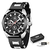 cheap Quartz Watches-LIGE Mens Watch Quartz Watches for Men Steel Band Men&#039;s Analog Quartz Multifunctional Sports Wristwatch Men Date Business Casual Waterproof Quartz Watch