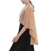 お買い得  ショール-ショール レディースラップ マザーズラップ ハイクラス ピュア ノースリーブ シフォン ウェデイングラップ と ピュアカラー 用途 パーティー 秋